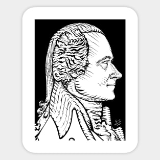 ALEXANDER HAMILTON ink portrait Sticker